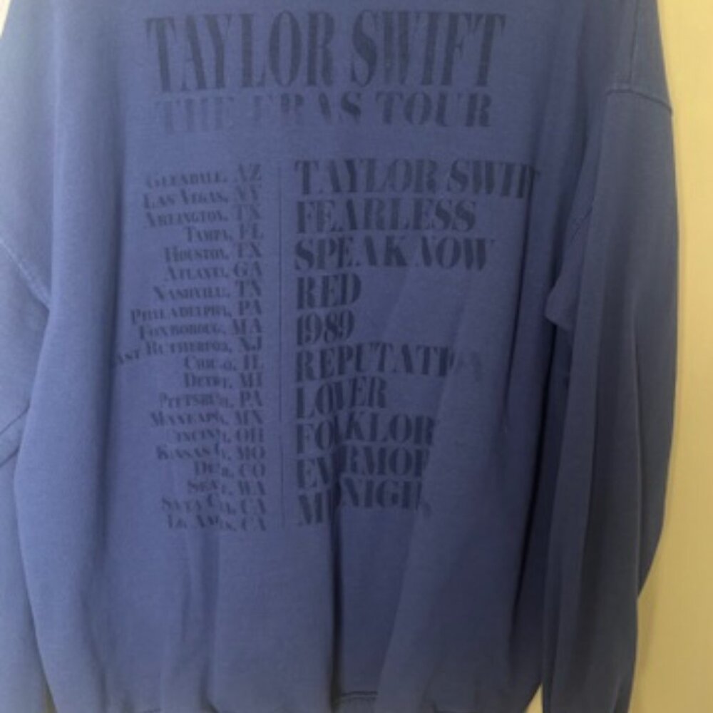 Taylor Swift Eras Tour Blue Crewneck - Picture 2 of 3